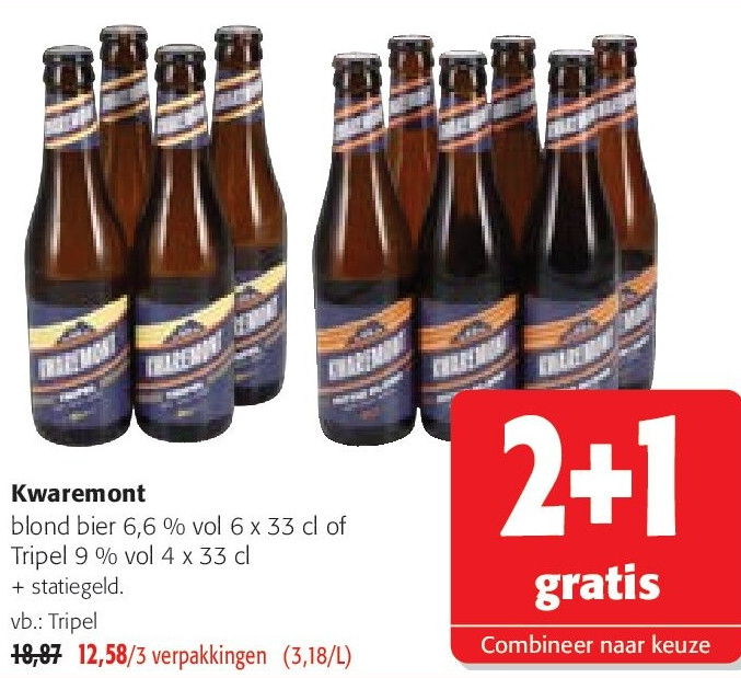 Kwaremont blond bier 6,6 % vol 6 x 33 cl