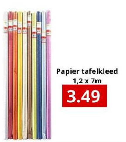 Papier tafelkleed 1,2 x 7m