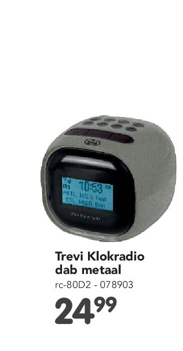 Trevi Klokradio dab metaal rc-80D2 - 078903