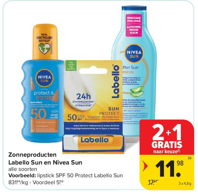 Zonneproducten Labello Sun en Nivea Sun