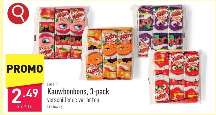 Kauwbonbons, 3-pack