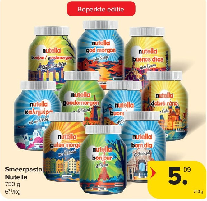 Smeerpasta Nutella