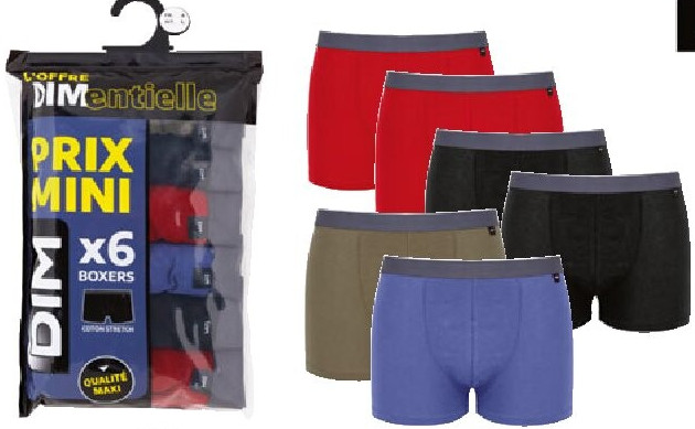 Set van 6 boxershorts heren