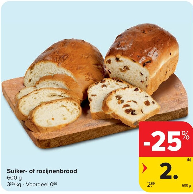Suiker- of rozijnenbrood