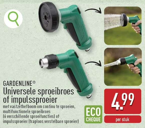 Universele sproeibroes of impulssproeier