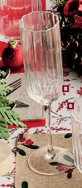 Set van 4 champagneglazen