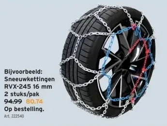 Sneeuwkettingen RVX-245 16 mm 2 stuks/pak