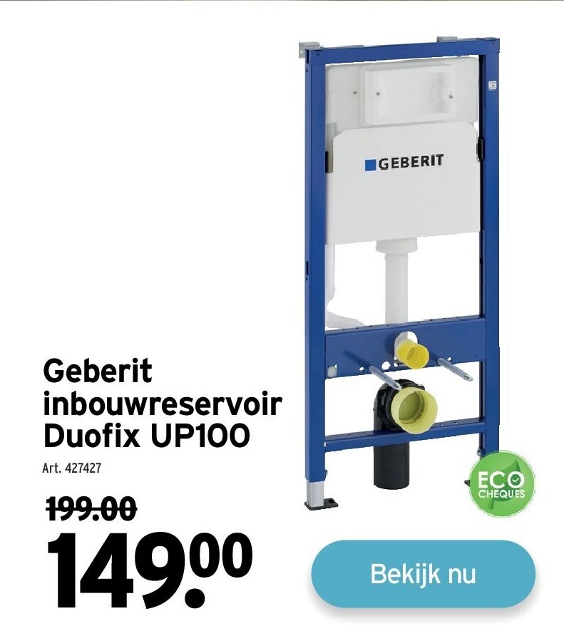 Geberit inbouwreservoir Duofi x UP100