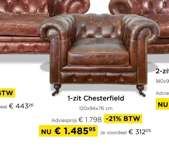 1-zit Chesterfield