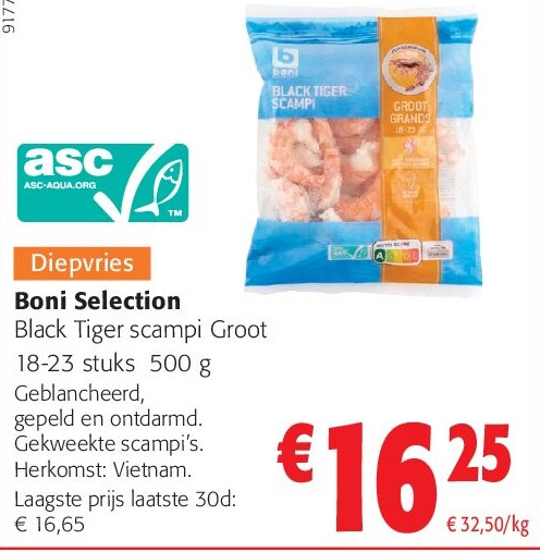 Boni Selection Black Tiger scampi Groot