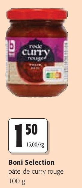 Boni Selection pâte de curry rouge 100 g
