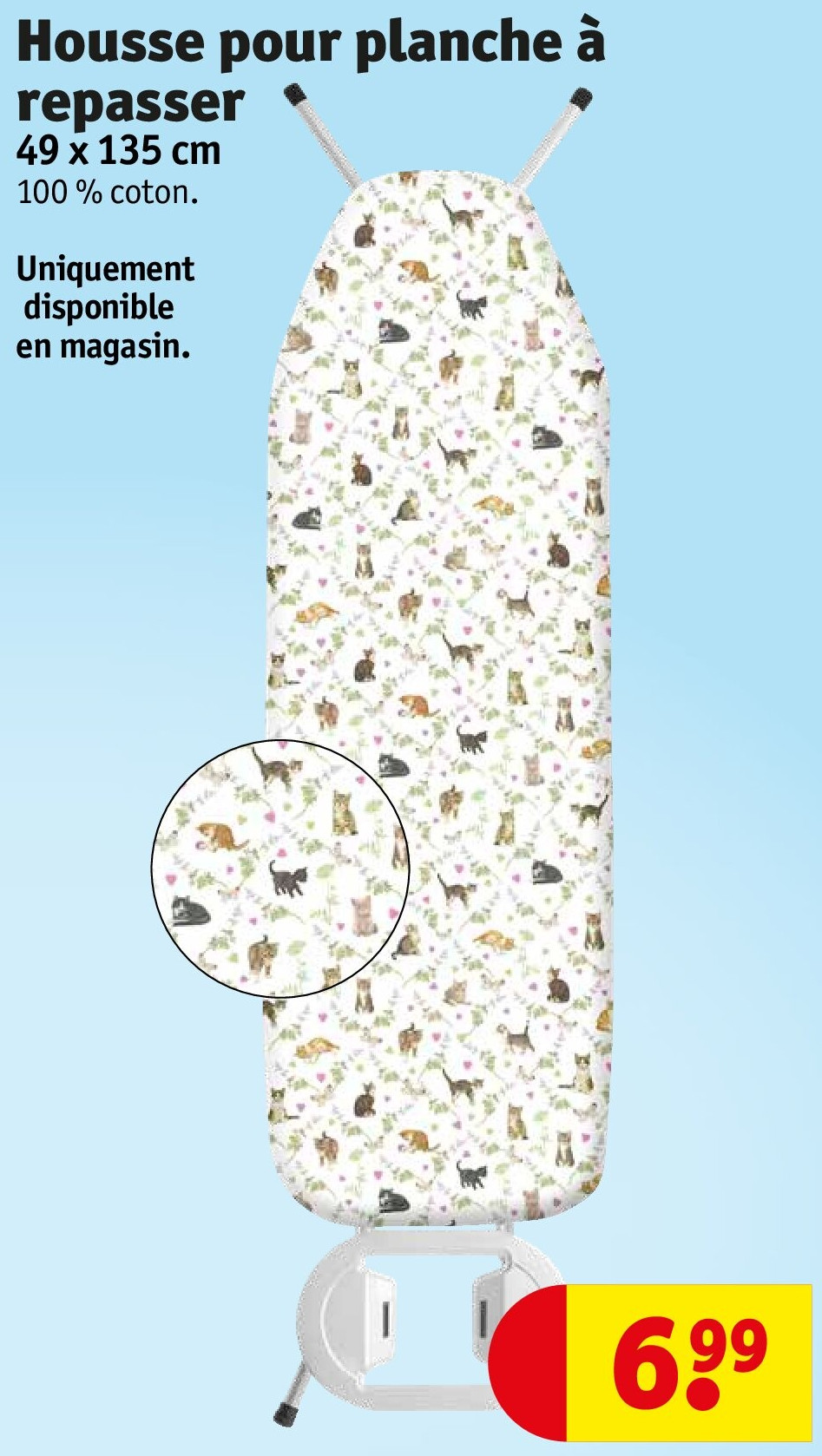 Housse pour planche à repasser 49 x 135 cm