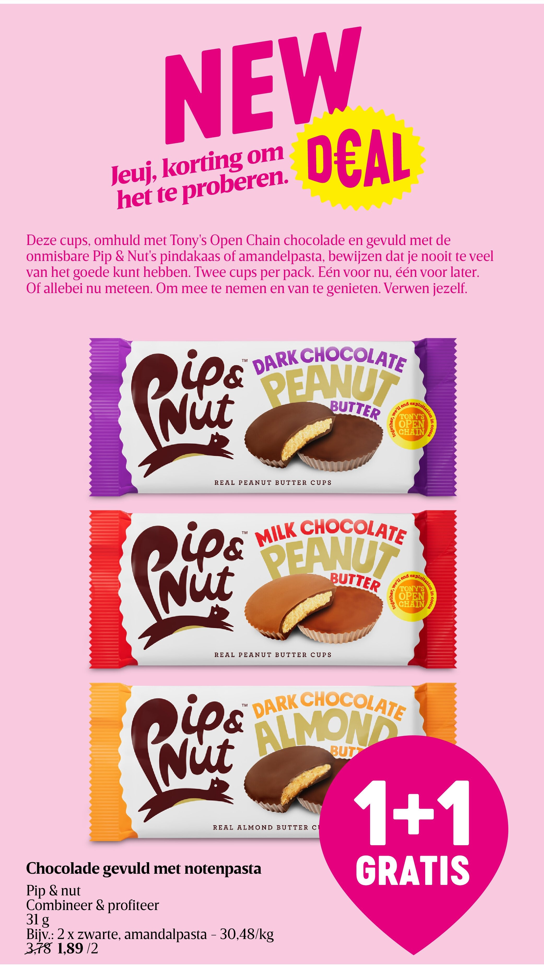 Chocolade gevuld met notenpasta