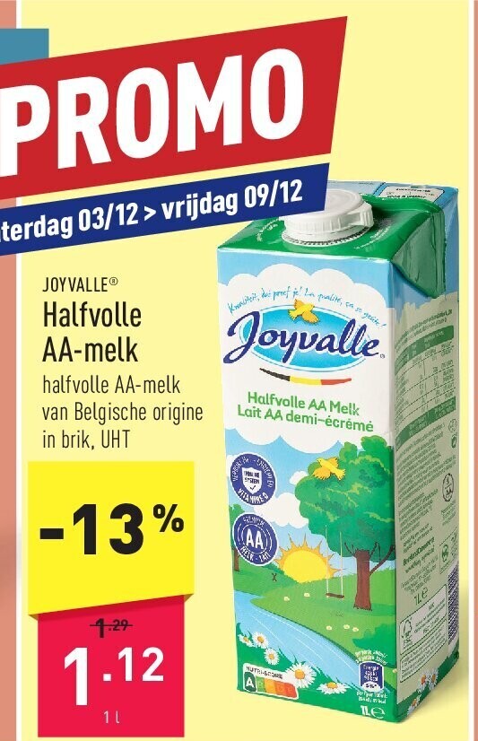 Halfvolle AA-melk