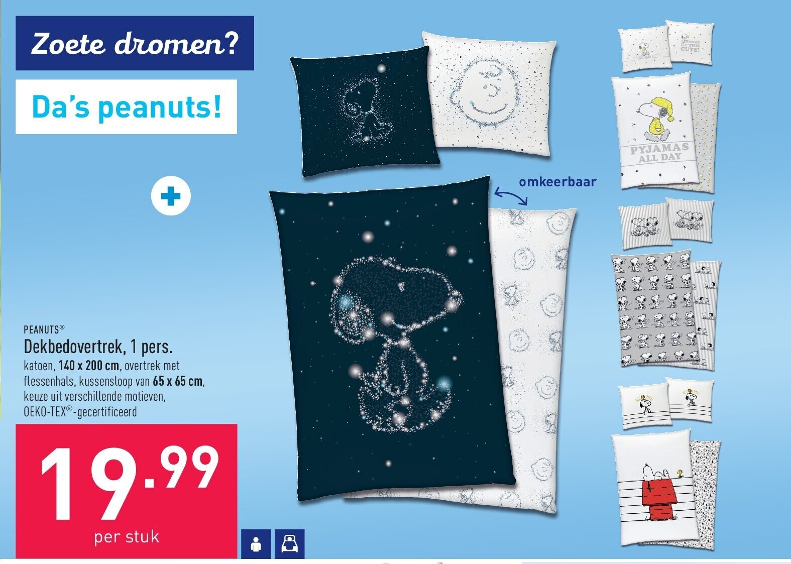 Dekbedovertrek, 1 pers.