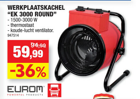 WERKPLAATSKACHEL "EK 3000 ROUND"