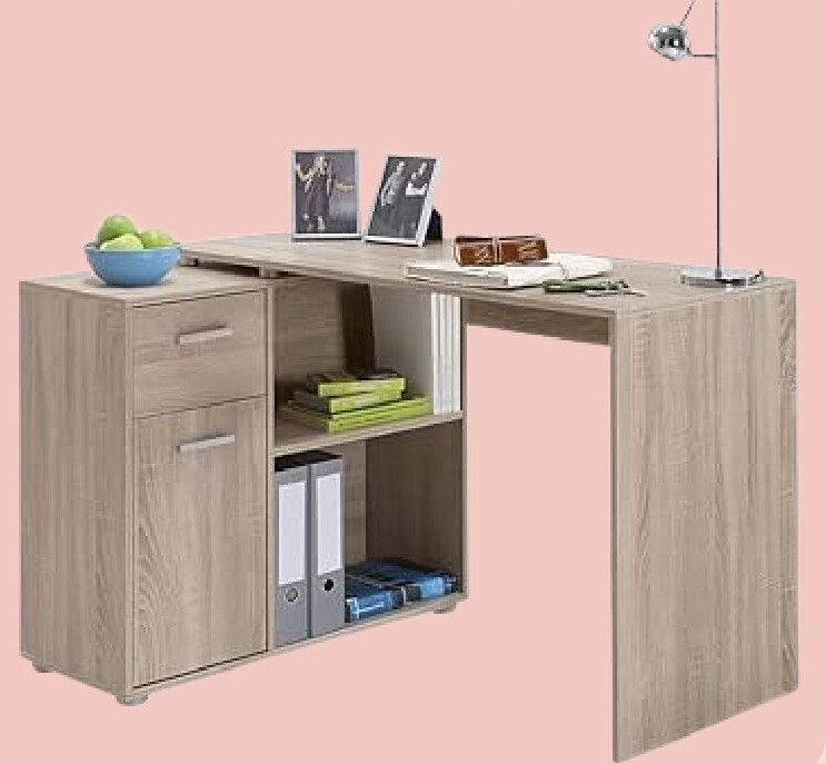 Bureau met kast en opbergvakken