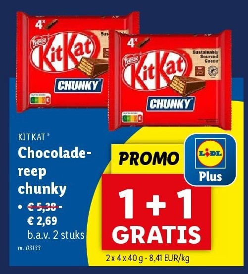 Chocoladereep chunky
