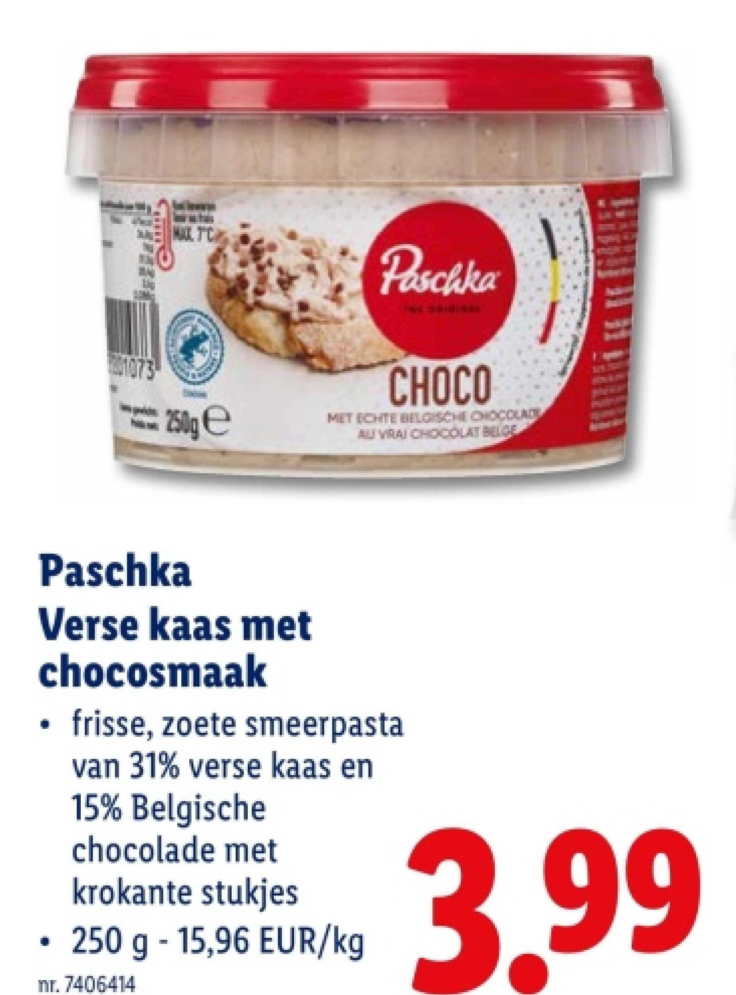Verse kaas met chocosmaak