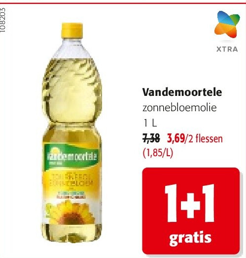 Vandemoortele zonnebloemolie 1 L