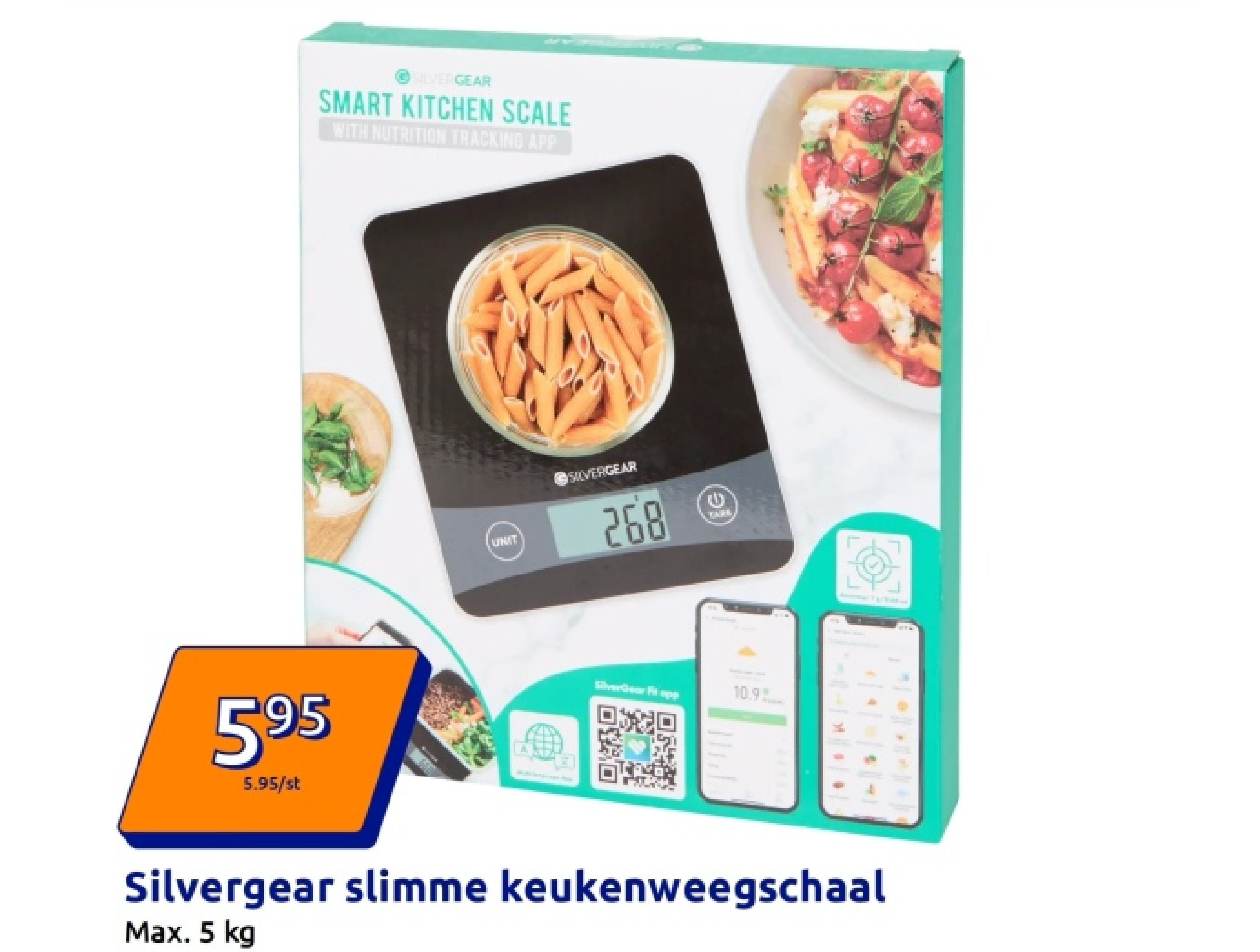 Silvergear slimme keukenweegschaal