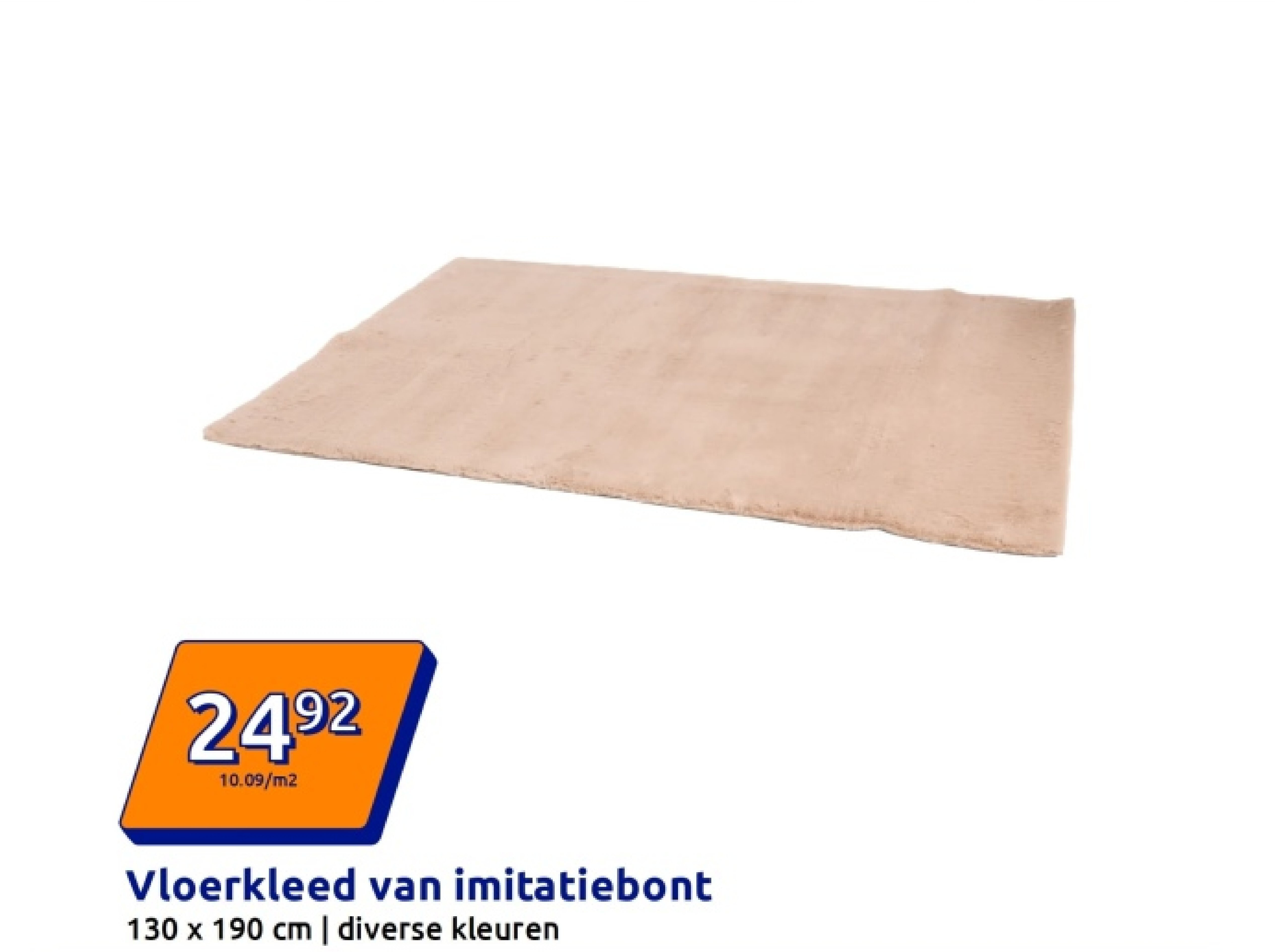 Vloerkleed van imitatiebont