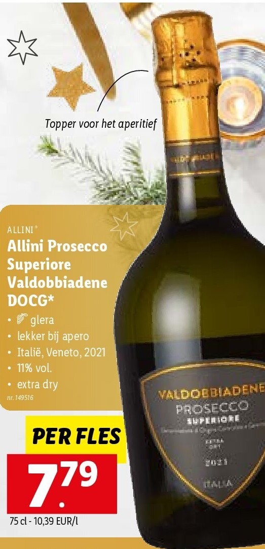 Allini Prosecco Superiore Valdobbiadene DOCG