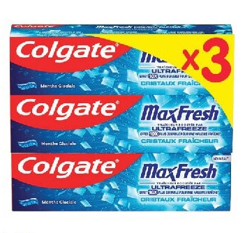 Dentifrice Max Fresh Colgate, lot de 3