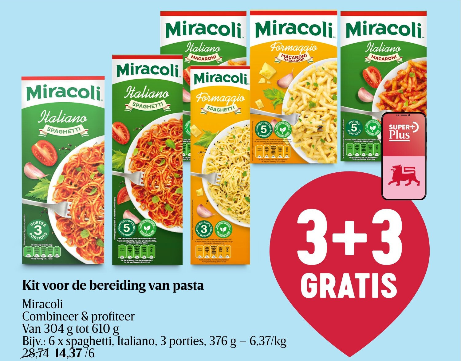 Kit voor de bereiding van pasta