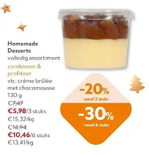 crème brûlée met chocomousse 130 g