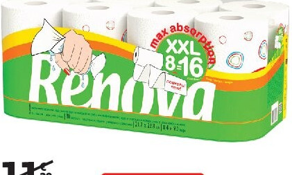 Essuie-tout Maxi Absorption Renova format XXL x8