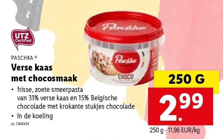 Verse kaas met chocosmaak