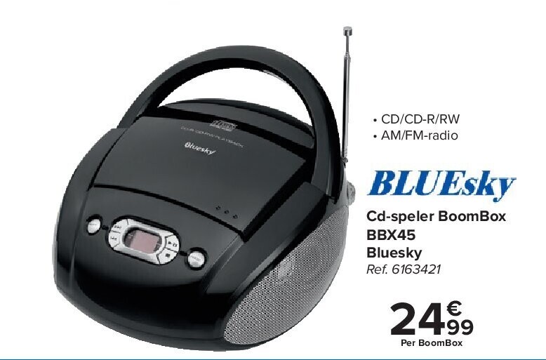 Cd-speler BoomBox BBX45 Bluesky