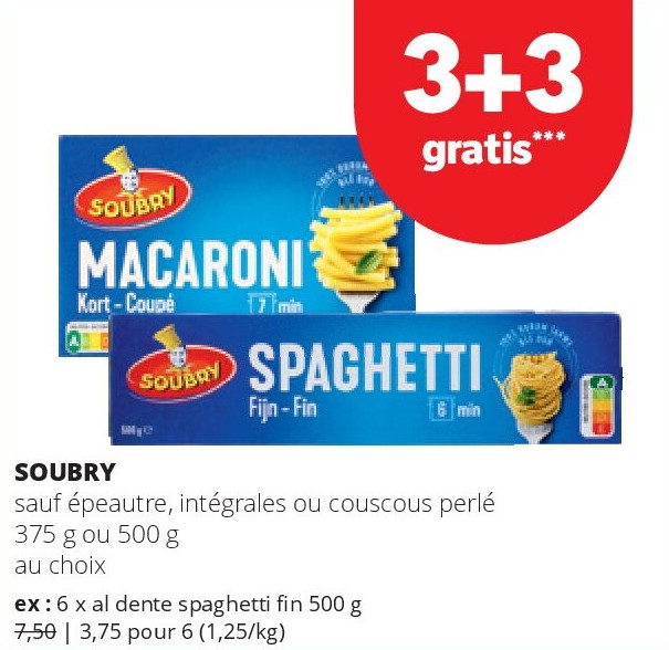 SOUBRY al dente spaghetti fi n 500 g