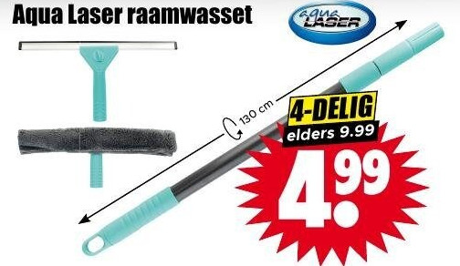 Aqua Laser raamwasser, 4-delig