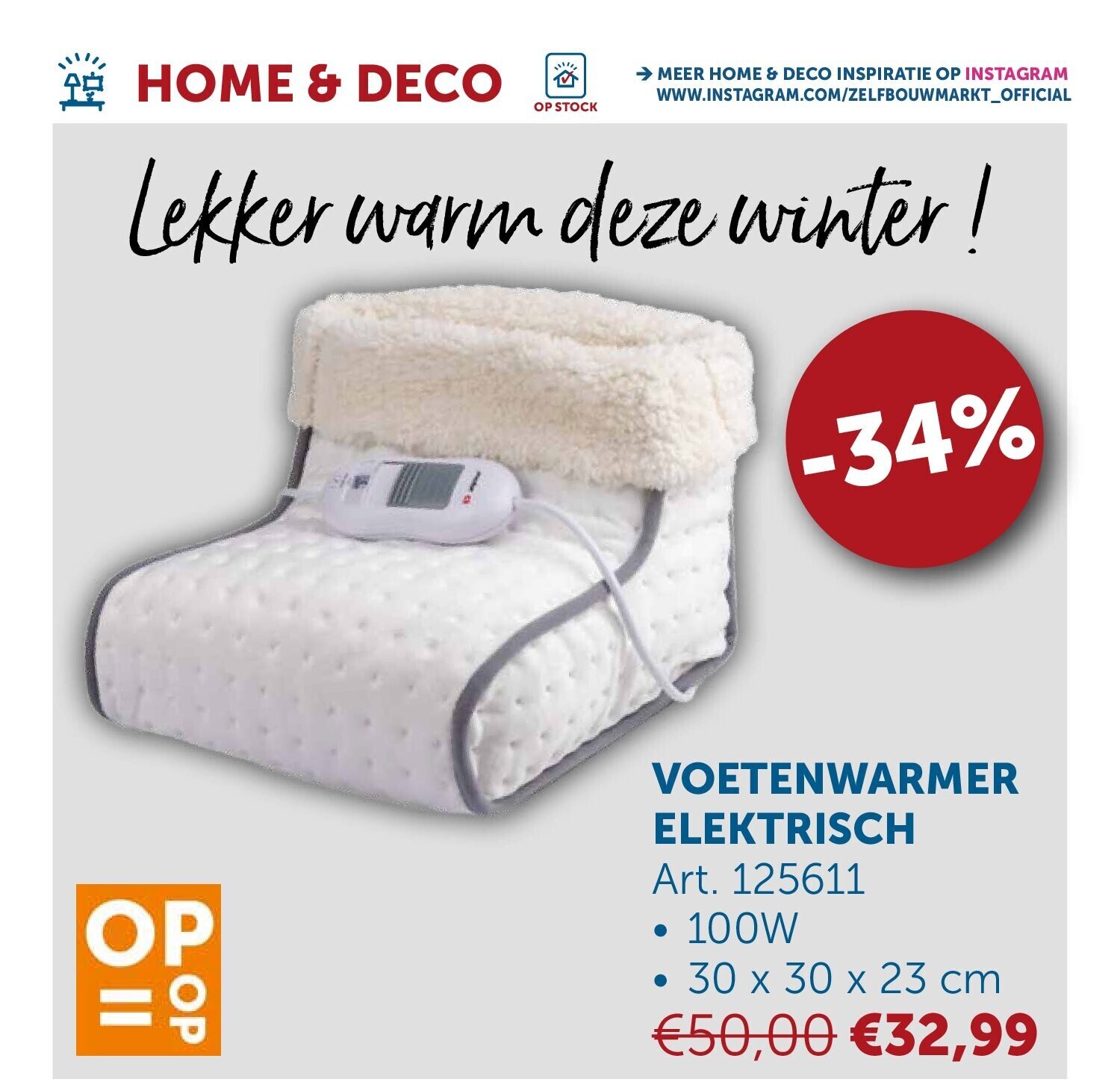 VOETENWARMER ELEKTRISCH