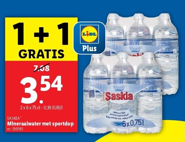 Mineraalwater met sportdop