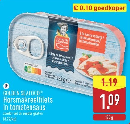 Horsmakreelfilets in tomatensaus