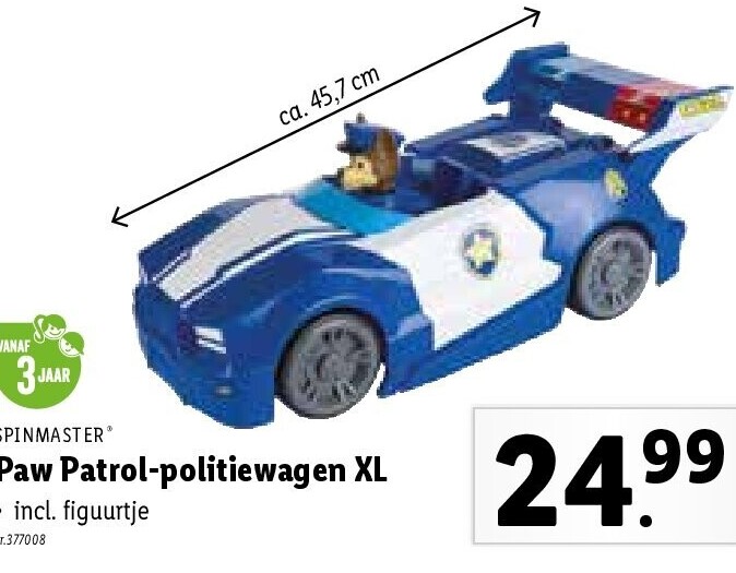 Paw Patrol-politiewagen XL