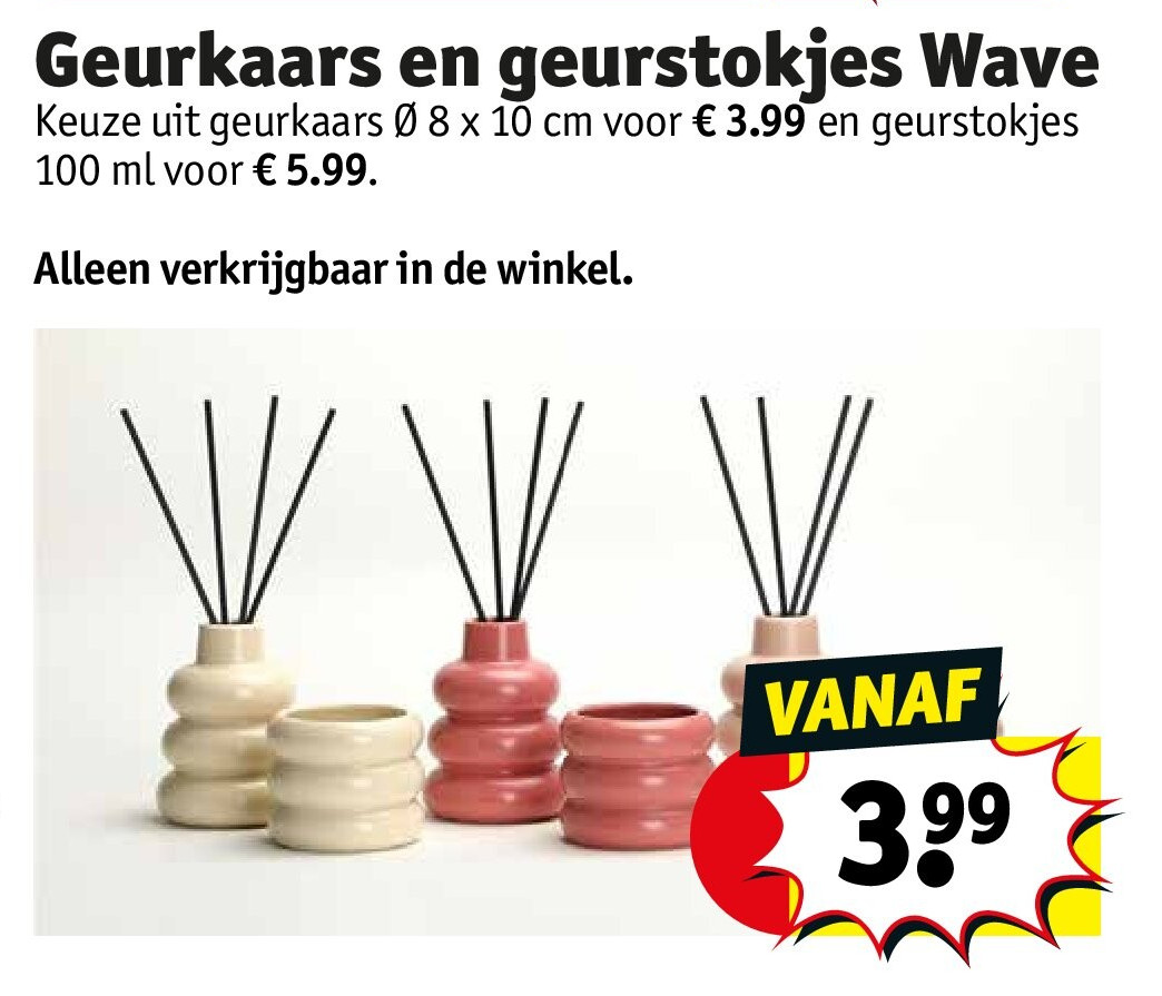 Geurkaars en geurstokjes Wave