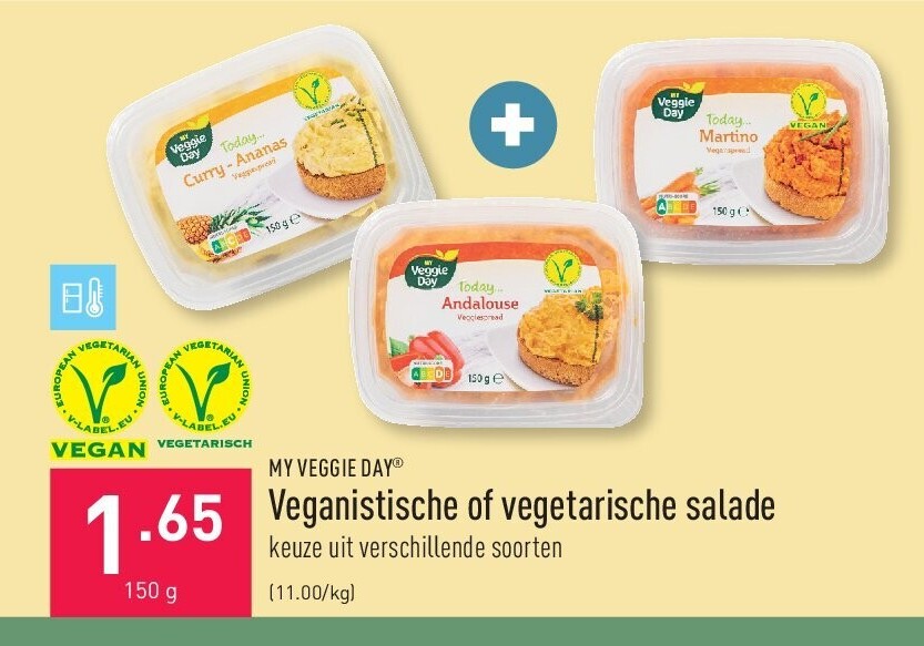 Veganistische of vegetarische salade