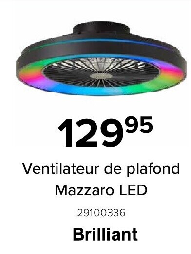 Ventilateur de plafond Mazzaro LED