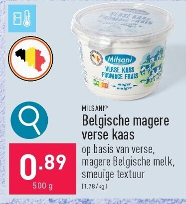 Belgische magere verse kaas