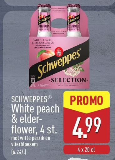 White peach & elder­ flower, 4st.