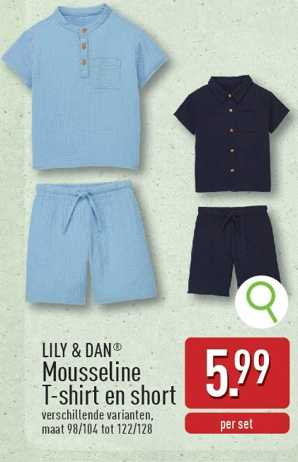 Mousseline T-shirt en short