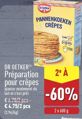 Préparation pour crêpes