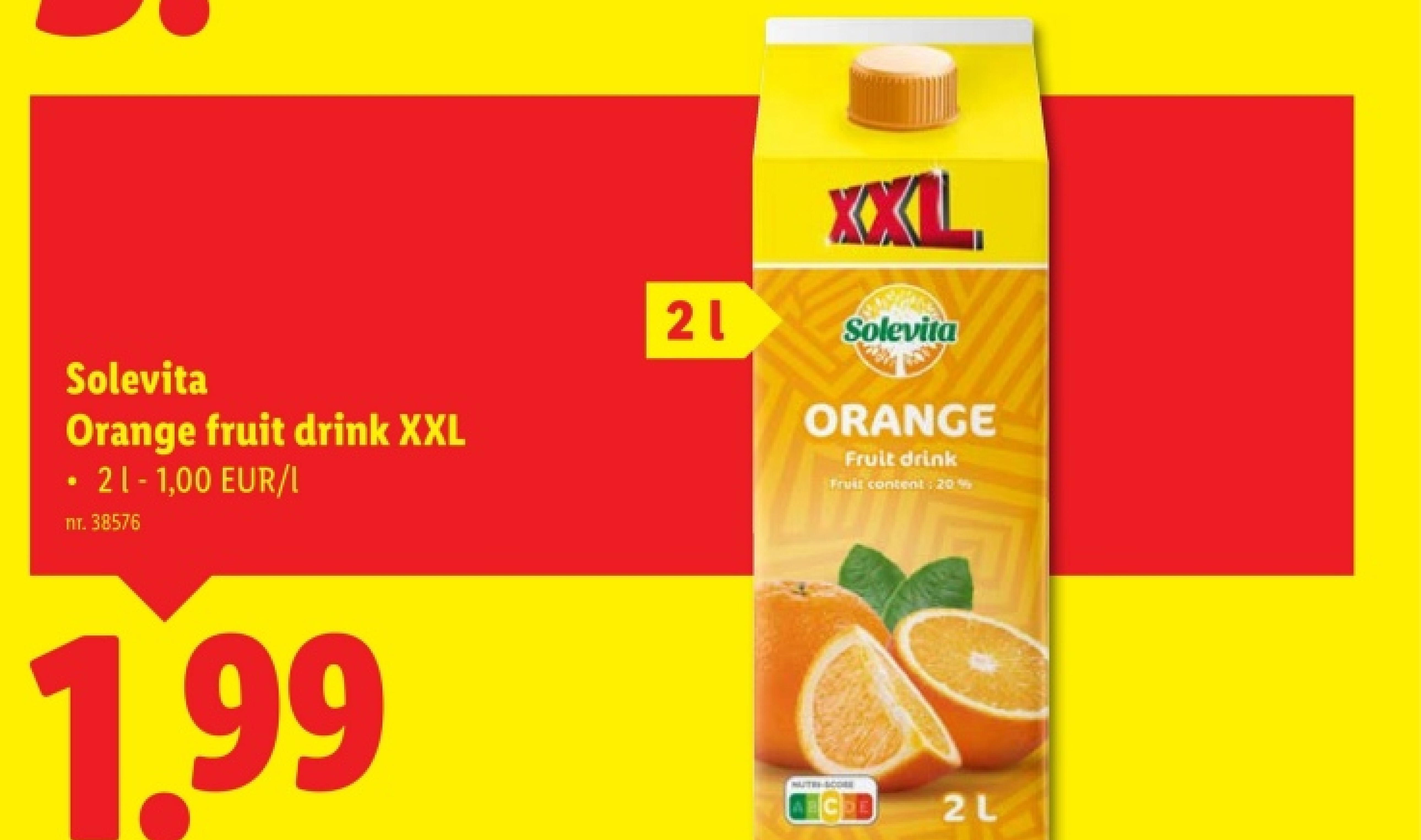 Orange fruit drink XXL