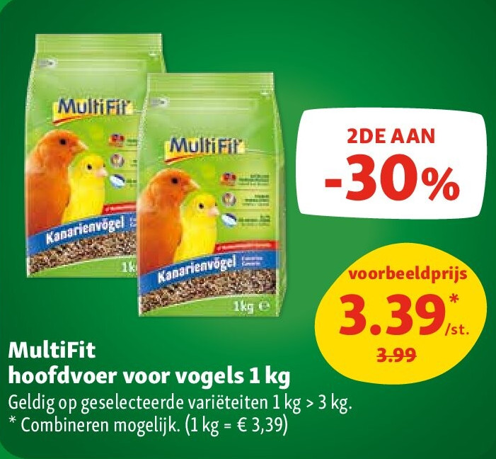 MultiFit hoofdvoer voor vogels 1 kg