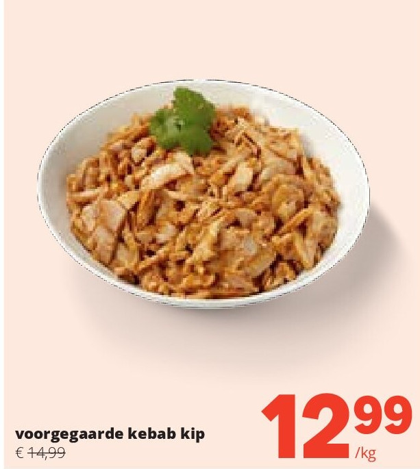 voorgegaarde kebab kip