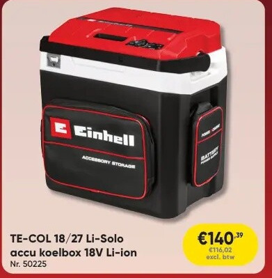 TE-COL 18/27 Li-Solo accu koelbox 18V Li-ion Nr. 50225
